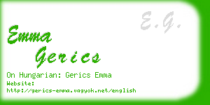 emma gerics business card